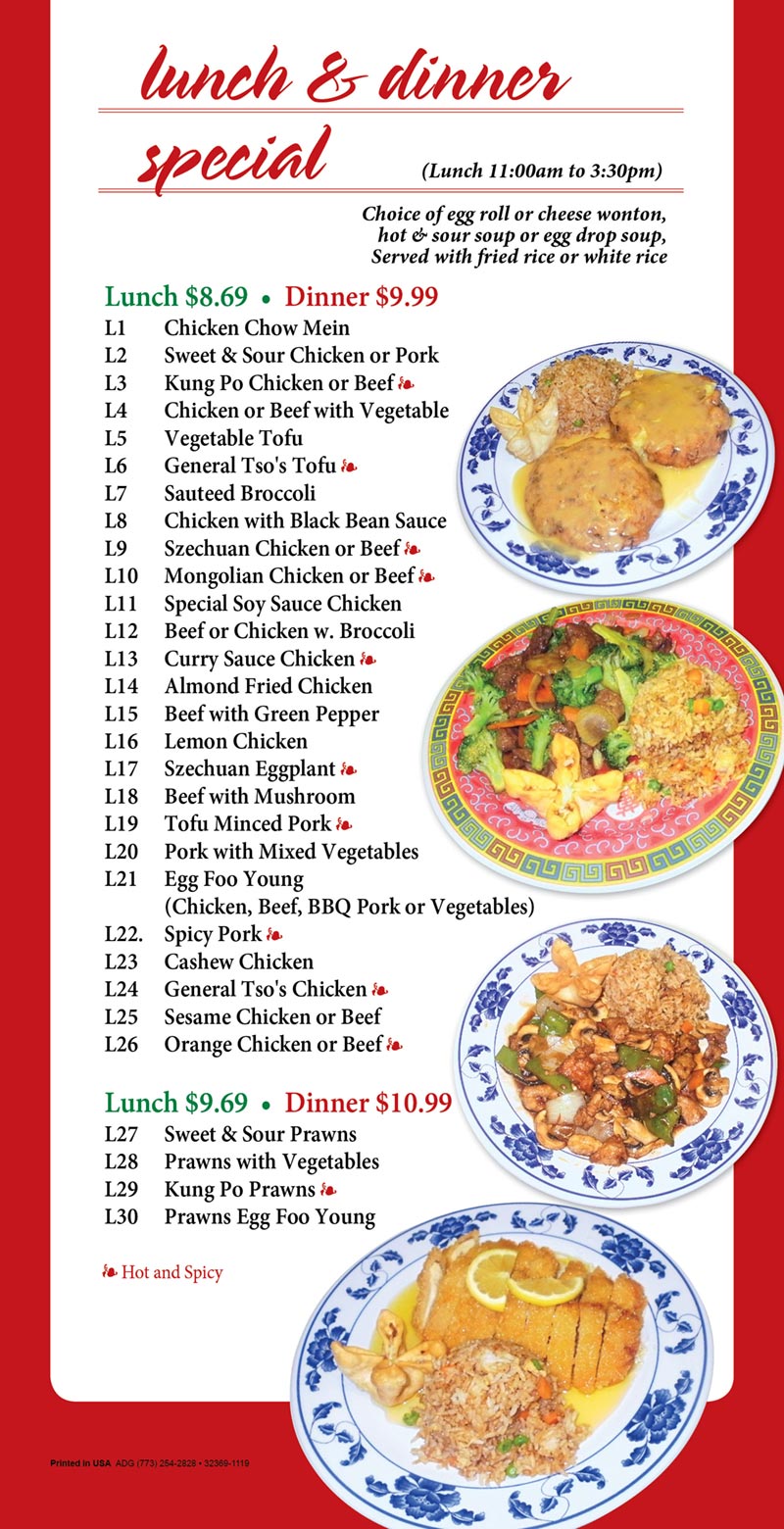 chopsticks diner menu